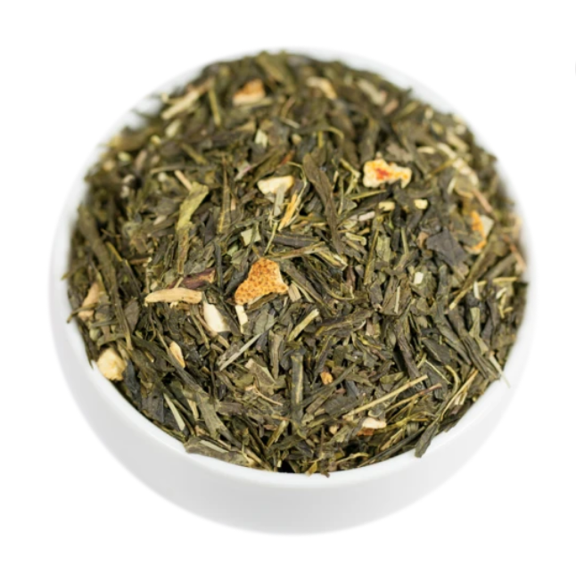 Okinawa Lemon Green Tea Box - 16 ct. Premium teabox  Citrusy , Minty - Bulk Teas