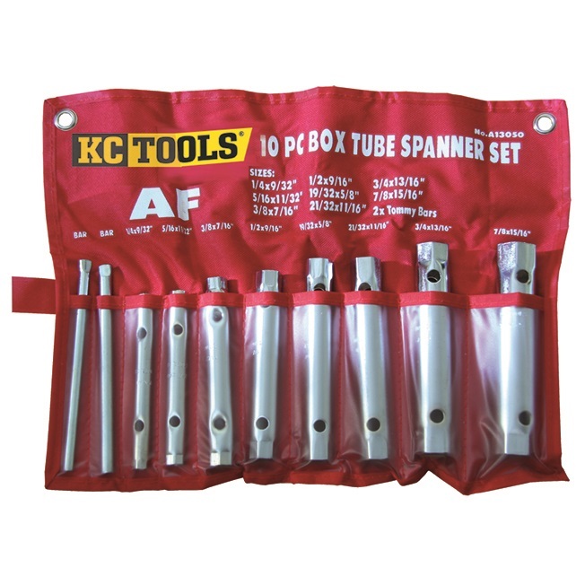 KC Tools Box Tube Spanner Set 10 Piece Imperial A13050 9315939830507