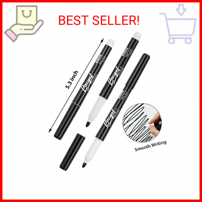 Bulk Pack Black Low Odor Dry Erase Markers - 60 Fine Point Whiteboard Markers fo