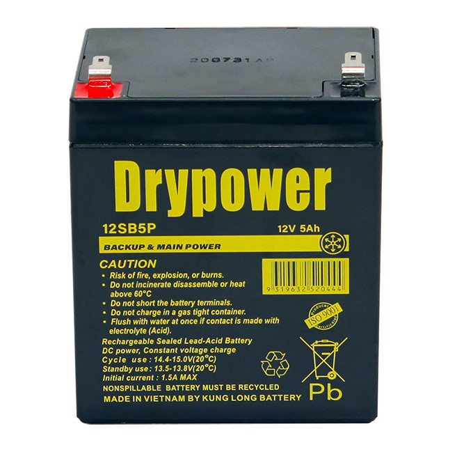 12v 5ah  Sealed Lead Battery F1 Electric Ride-On Toy Powerride Vrla Drypower