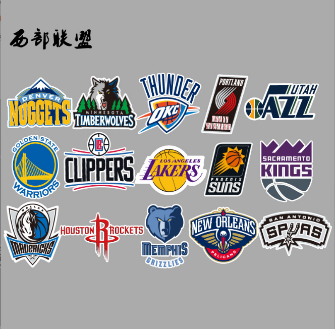 31 Pcs / Set Vinyl Stickers NBA 30 Teams LOGO Basketball Bomb Waterproof Decal