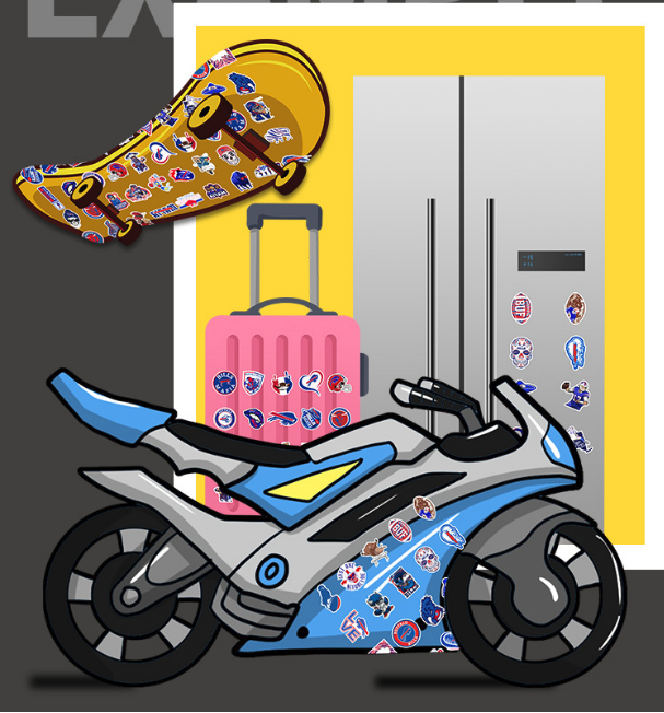 50Pcs Stickers Buffalo Bills NFL Sport Luggage Skateboard Phone Laptop Car Vinyl