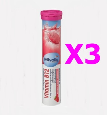 Mivolis Vitamin B12 Effervescent Tablets Against Fatigue Exhaustion 20 Tablet/PC