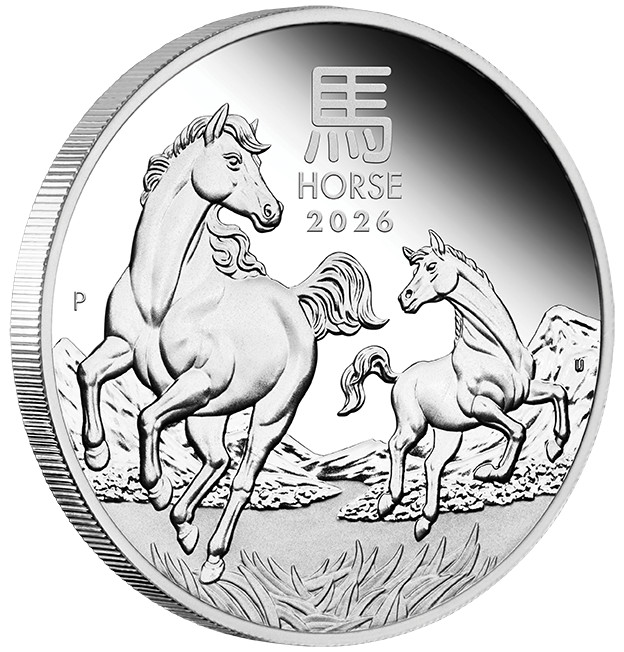 2026 Australian Lunar Series Iii Year Horse 1/2oz Silver Proof Coin Perth Mint