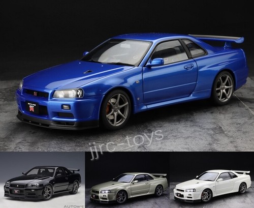 ミニカー HPI Nissan Skyline GT-R V-spec (R34) Nissan Skyline GT-R (R34) V-Spec II White Pearl | AutoArt
