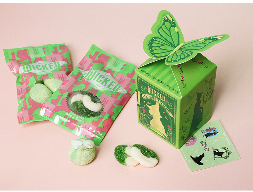 WICKED Movie x Weeny Beeny  Butterfly Jelly Box+ 2 Stickers  Apple & Strwbr Flvr