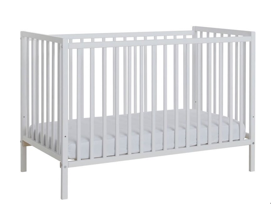 Kiddicare Space Saver Cot Bed White Wood (Free delivery within Oxford