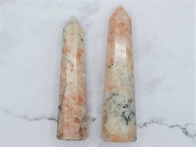 High-Quality Sunstone Polished Crystal Tower Point - Manifestation, Confidence 