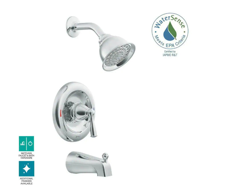 MOEN Banbury Single-Handle 1-Spray 1.75 GPM Tub and Shower Faucet,Valve included