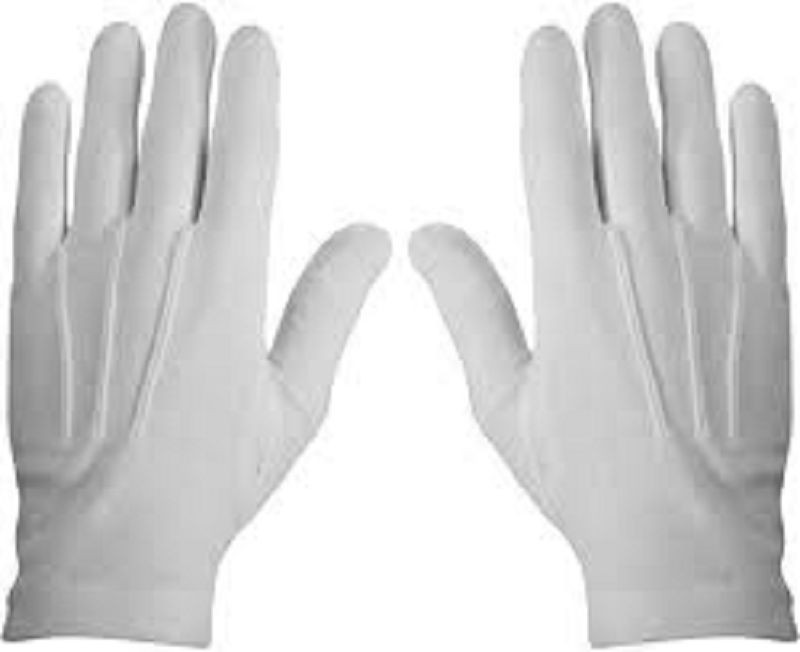 1 Pair White Formal Gloves Tuxedo Honor Color Guard Parade Santa Mens Inspection