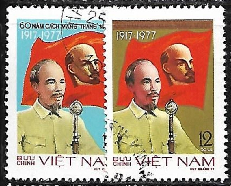 Vietnam 1977 Yvert 80/81 OblitÃ©RÃ©S Anniversaire RÃ©Volution D'Octobre (Ah133)
