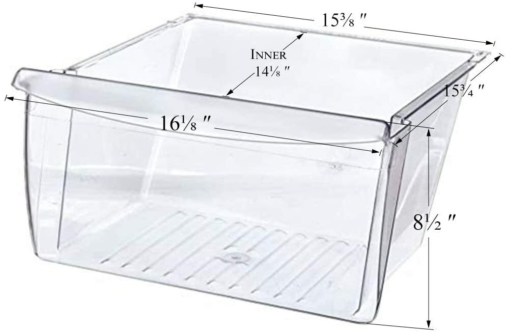 Crisper Pan Drawer ( Bottom ) Compatible with FRIGIDAIRE Refrigerator 240351207