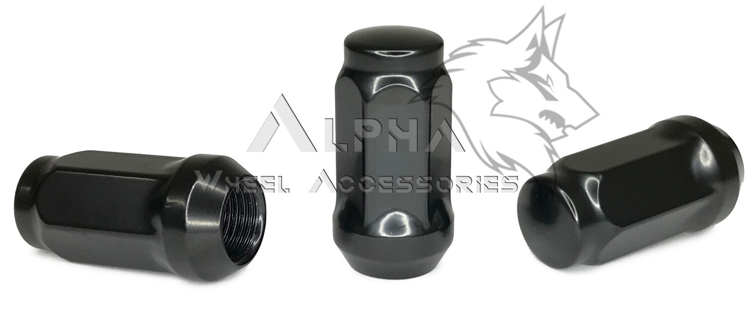 20 Black Lug Nuts 14X1.5 For Chevy Camaro SS Dodge Challenger Hellcat 1