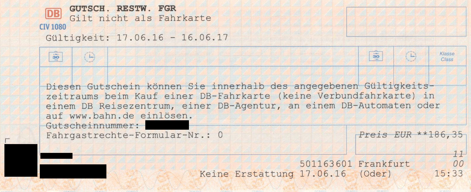 Regionalbahn Bahntickets