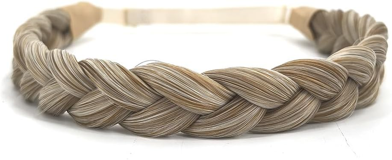 Synthetic Hair Braided Headband Classic Chunky Wide Plaited Braids Elastic Stret