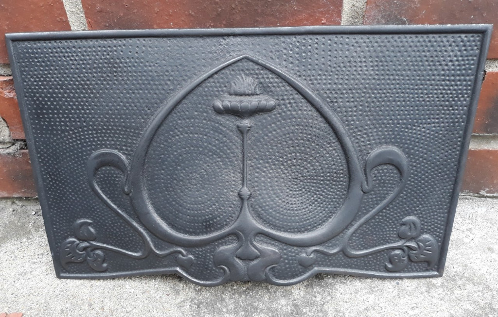 Art Nouveau Cast Iron Fireplace Hood Canopy In Hull East