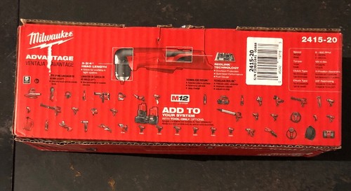 Milwaukee 2415-20 M12 Li-Ion 3/8 in. Right Angle Drill Driver (BT) New
