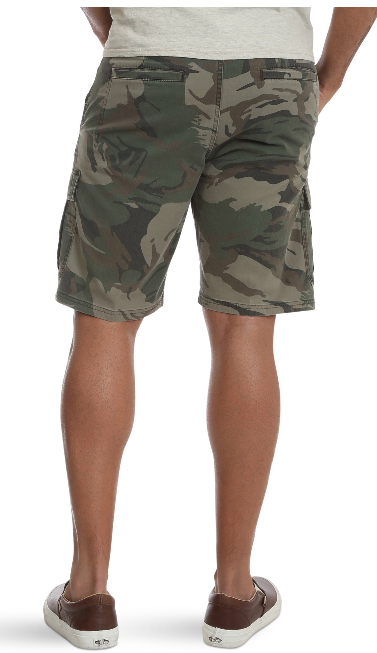 Men's Wrangler Relaxed Fit Cargo Shorts w/ Stretch Green Brown Camo CHOOSE SIZE