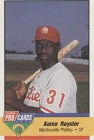 1994 Fleer ProCards Minor League - Aaron Royster #3310