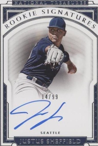 2019 Panini National Treasures - Justus Sheffield #RS-JS