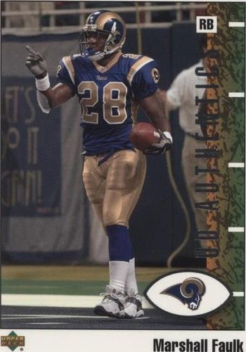 2002 UD Authentics Marshall Faulk #82