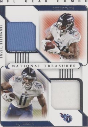 2020 Panini National Treasures A.J. Brown Corey Davis #CM-TT