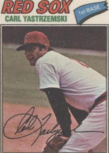 1977 Topps Baseball Patches Cloth Stickers - Carl Yastrzemski #53