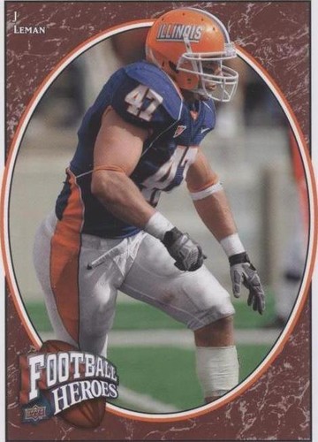 2008 Upper Deck Football Heroes J Leman #156