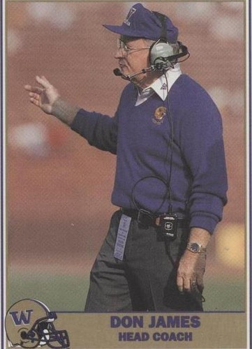 1992 Pacific Washington Huskies Football Greats Don James #1