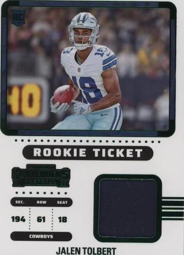2022 Panini Contenders Jalen Tolbert #RTS-JTO