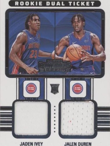2022-23 Panini Contenders - Jaden Ivey/Jalen Duren #RT2-DET