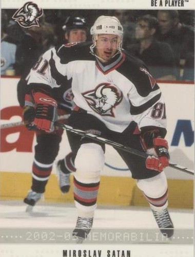 2002-03 In the Game Be A Player Memorabilia - Miroslav Satan #69