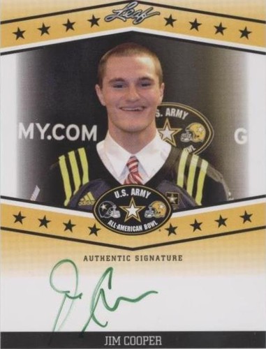 2013 Leaf U.S. Army All-American Bowl Jim Cooper #TA-JC1