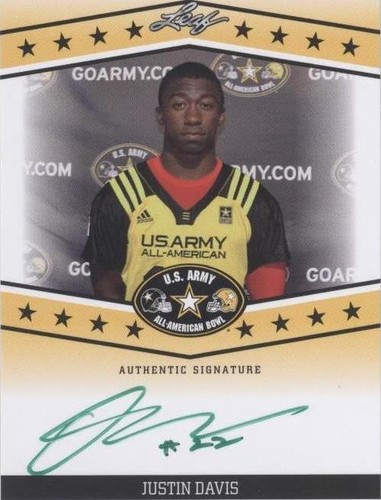 2013 Leaf U.S. Army All-American Bowl Justin Davis #TA-JD1