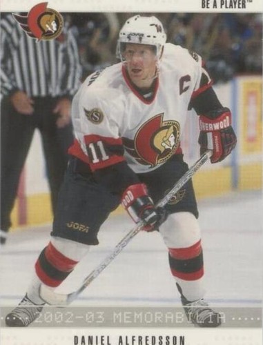 2002-03 In the Game Be A Player Memorabilia - Daniel Alfredsson #22