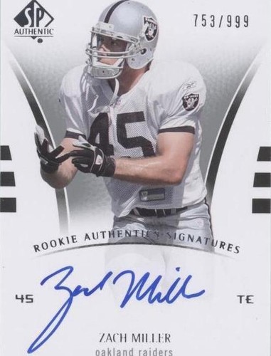 2007 SP Authentic Zach Miller #242