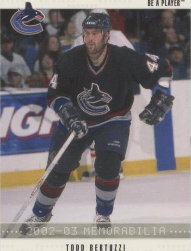 2002-03 In the Game Be A Player Memorabilia - Todd Bertuzzi #114