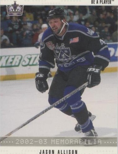 2002-03 In the Game Be A Player Memorabilia - Jason Allison #102