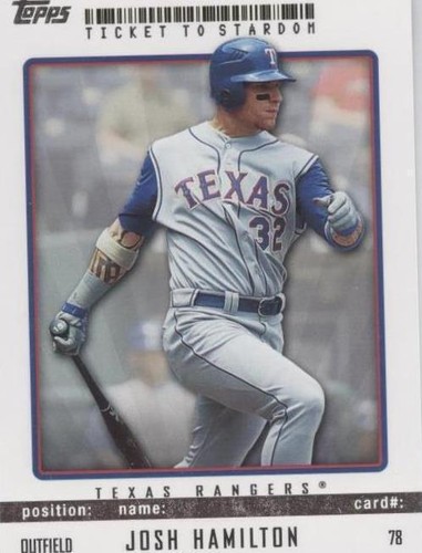 2009 Topps Ticket To Stardom - Josh Hamilton #78