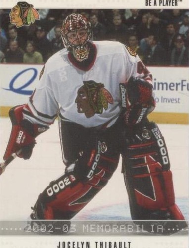 2002-03 In the Game Be A Player Memorabilia - Jocelyn Thibault #75