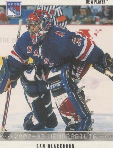 2002-03 In the Game Be A Player Memorabilia - Dan Blackburn #54