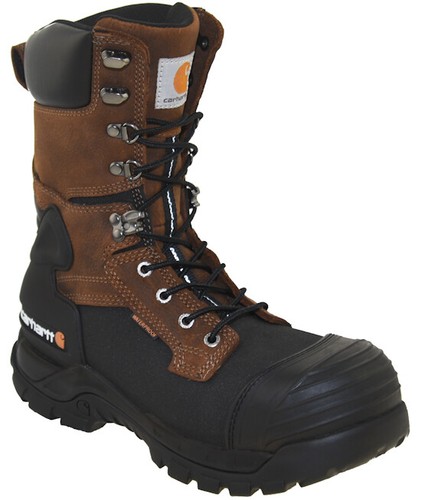 Pre-owned Carhartt Men's 10" Waterproof Insulated Pac Boot Style Cmc1259 In Brown