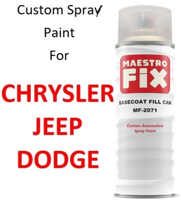 Custom Automotive Touch Up Spray Paint For CHRYSLER DODGE JEEP RAM