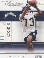 2002 Playoff Prime Signatures Terry Charles #69