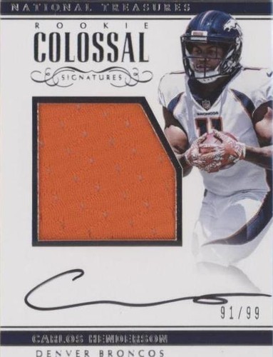 2017 Panini National Treasures Carlos Henderson #RCS-CH