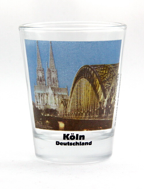COLOGNE Köln GERMANY CITY LANDMARKS PHOTO SHOT GLASS SHOTGLASS