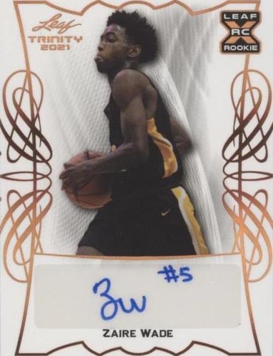 2021-22 Leaf Memories - Zaire Wade #BA-ZW2