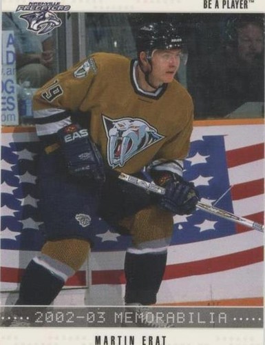 2002-03 In the Game Be A Player Memorabilia - Martin Erat #91