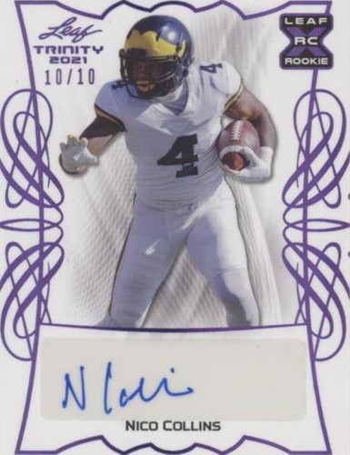 2021 Leaf Trinity Nico Collins #BA-NC1