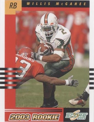2003 Score Willis McGahee #287